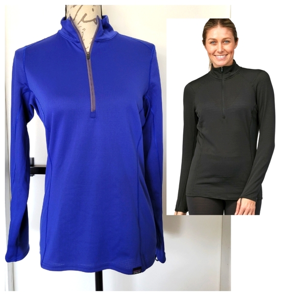 Patagonia Tops - Patagonia Midweight Capilene Baselayer Polartec Royal Blue Half Zip Women Size S
